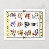 Zoveel koffie, zo weinig tijd briefkaart (Voorkant)