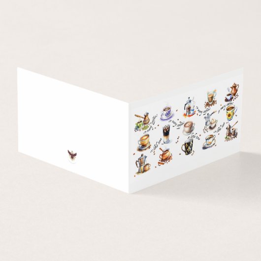 Zoveel koffie, zo weinig tijd kaart (Buitenkant)