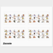 Zoveel koffie, zo weinig tijd rechthoekige sticker (Vel)