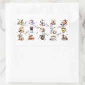 Zoveel koffie, zo weinig tijd rechthoekige sticker (Tas)