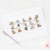 Zoveel koffie, zo weinig tijd rechthoekige sticker (Envelop)