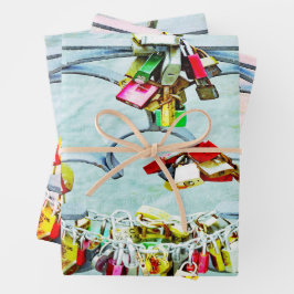 Zoveel liefde! Liefde sloten voor eeuwige liefde Inpakpapier Vel