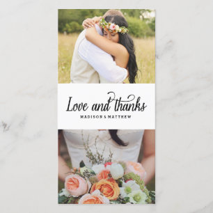 Zoveel liefde   Trouwbedankje Fotokaart Bedankkaart