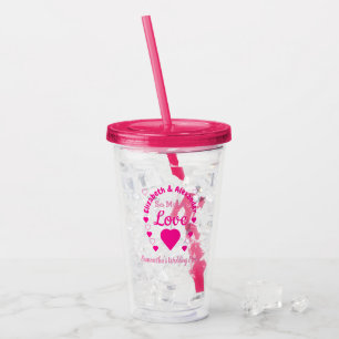 Zoveel liefdesbruiloft acryl drinkbeker