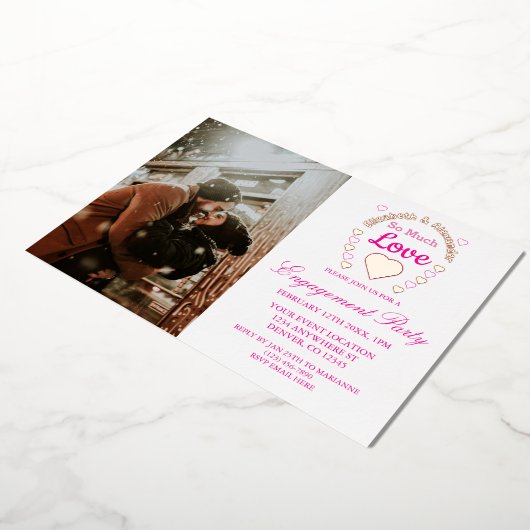 Zoveel liefdesbruiloft folie uitnodiging (Gedraaid)