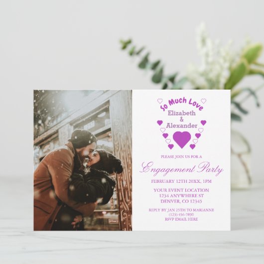 Zoveel liefdesbruiloft kaart (Staand voorkant)