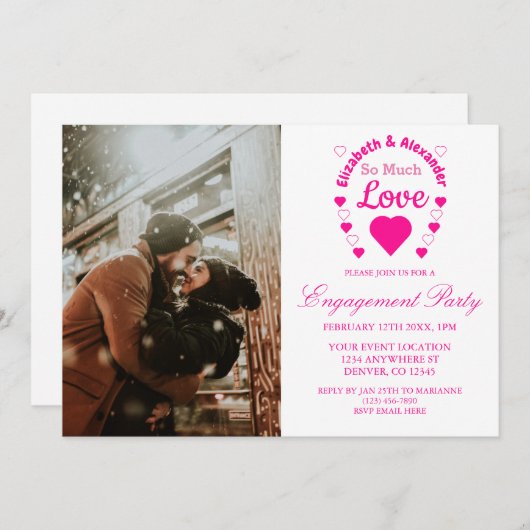 Zoveel liefdesbruiloft kaart (Voorkant / Achterkant)