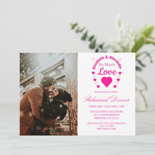 Zoveel liefdesbruiloft-repetitie kaart (Staand voorkant)