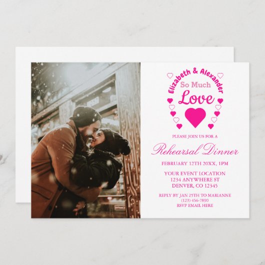 Zoveel liefdesbruiloft-repetitie kaart (Voorkant / Achterkant)