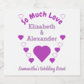 Zoveel liefdesbruiloft sparkling wijnetiket (Enkel label)