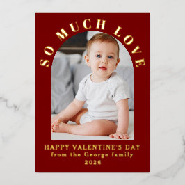 Zoveel liefs baby Valentijnsdag moderne rode Folie Feestdagenkaart