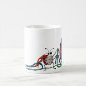 Zoveel losse eindjes... mok van ladybug en garen (Center)