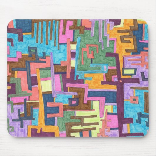 zoveel paden, Abstracte Mousepad Muismat (Voorkant)