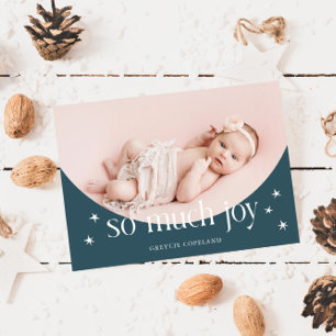 Zoveel plezier Blue Holiday Baby Foto Geboorte Aankondiging