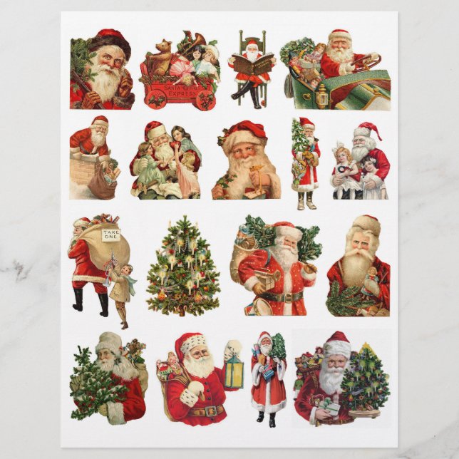 Zoveel  Santa Claus illustraties! (Voorkant)