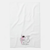 "Zoveel te doen en weinig verlangen om het te doen Theedoek (Verticaal)