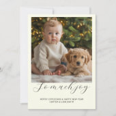 Zoveel vreugde aangepaste kerstkaart met babyfoto (Voorkant)