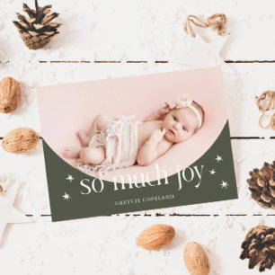 Zoveel vreugde groene vakantie Baby Foto geboorte Aankondiging