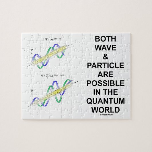 Zowel golven als deeltjes zijn mogelijk in het kwa legpuzzel (Horizontaal)