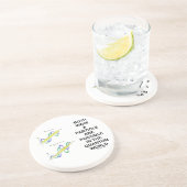 Zowel golven als deeltjes zijn mogelijk in het kwa zandsteen onderzetter (Zijkant)