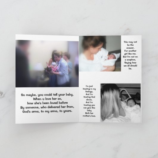 Zowel Moederdag Kaart (adoptie of geboortemoeder) (Binnen)