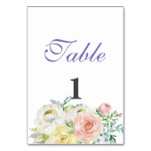 zowel zijbloem als tafelblad kaart (Achterkant)