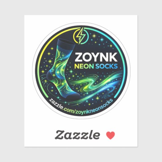 Zoynk Neon Sokken Sticker (Vel)