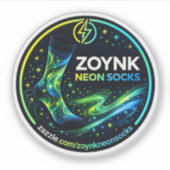 Zoynk Neon Sokken Sticker (Voorkant)