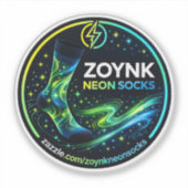 Zoynk Neon Sokken Sticker (Voorkant)