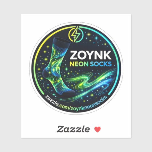 Zoynk Neon Sokken Sticker (Vel)