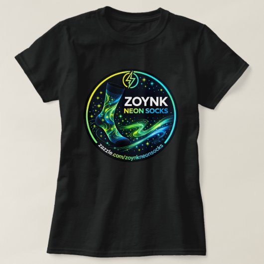 Zoynk Neon Sokken T-shirt (Design voorkant)