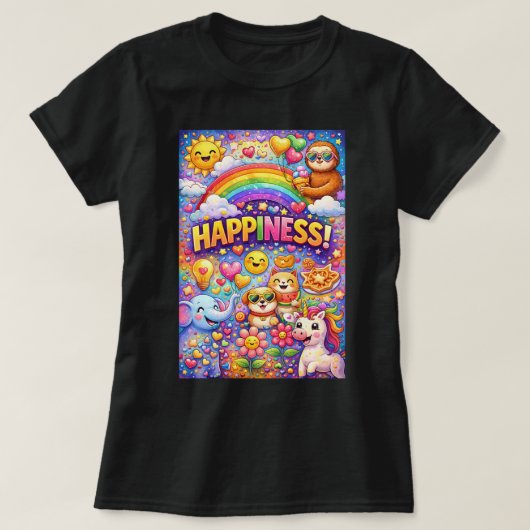 ZOYNK T-Shirt Graphics Happiness 0045418 (Design voorkant)