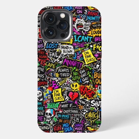 ZOYNKLAB Experiment 0047025 Chaos iPhone Hoesje (Achterkant)