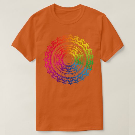Zozo rainbow mandala Best Wishes multicolor gradie T-shirt (Design voorkant)