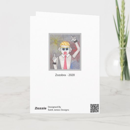 Zozobra Old Man Gloom Santa Fe NM Tradition 2020 Kaart (Achterkant)