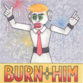 Zozobra Old Man Gloom Santa Fe, NM Tradition Stick Sticker (Voorkant)