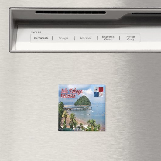 zPA003 PANAMA, Isla Taboga, El Morro Beach, Fridge Magneet (Insitu (Vaatwasser))