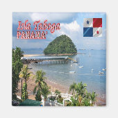 zPA003 PANAMA, Isla Taboga, El Morro Beach, Fridge Magneet (Voorkant)