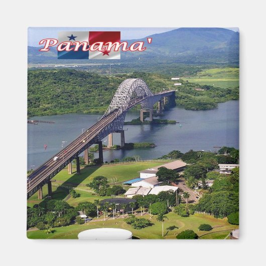 zPA005 PANAMA, Bridge of the America, Fridge Magneet (Voorkant)