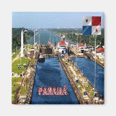 zPA014 PANAMA, CANAL LOCKS, Amerika, Fridge Magneet (Voorkant)