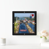 zPA014 PANAMA, CANAL LOCKS, Amerika, Vierkante Klok (Huis)