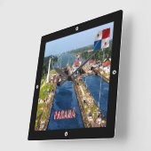 zPA014 PANAMA, CANAL LOCKS, Amerika, Vierkante Klok (Hoek)