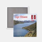 zPE0013 LAKE TICACA, Peru, Amerika, Fridge Magneet (Voorkant / Achterkant)