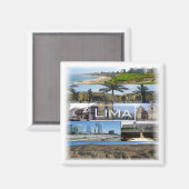 zPE008 mozaïek van LIMA in Peru, Amerika, Fridge Magneet (Voorkant / Achterkant)