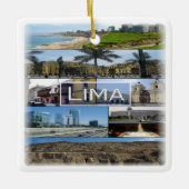 zPE008 mozaïek van LIMA in Peru, Amerika, Keramisch Ornament (Voorkant)