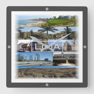 zPE008 mozaïek van LIMA in Peru, Amerika, Vierkante Klok