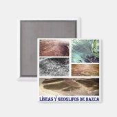 zPE009 PERU, Nazca Lines en Geoglyphs, Fridge Magneet (Voorkant / Achterkant)