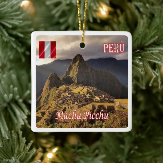 zPE025 MACHU PICCHU, Cozco, Peru, Fridge Keramisch Ornament (Boom)