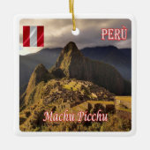 zPE025 MACHU PICCHU, Cozco, Peru, Fridge Keramisch Ornament (Voorkant)