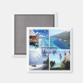 zPF003 TAHITI, Frans-Polynesië, Oceanië, Fridge Magneet (Voorkant / Achterkant)